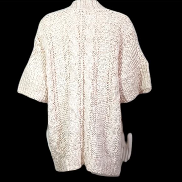 NEW SONOMA Oversize Chunky Knit Short Sleeve Sweater Size SMALL - Picture 2 of 4